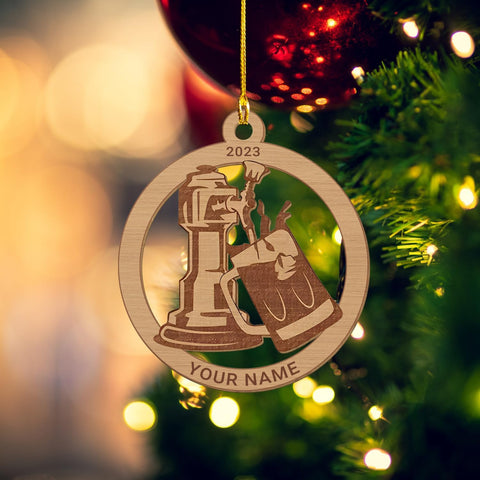 MAPrints Personalized Bartender Christmas Ornaments, Bartender Wood Ornament, Personalized Bartender Gift, Best Christmas Ornament 2024, Ornament Xmas Tree Hanging Decor Keepsake (BTD 3)