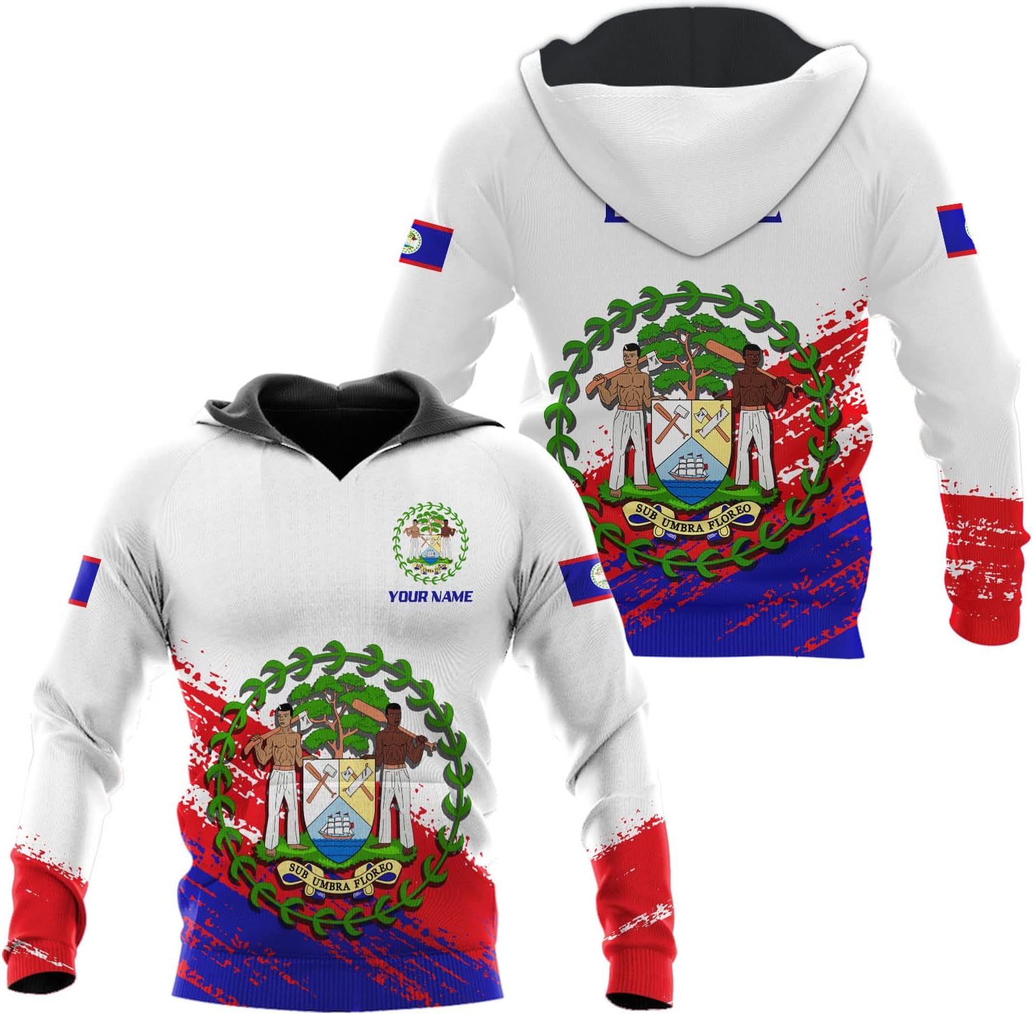 Personalized Belize Shirt for Men and Women, Coat of Arms of Belize Flag Flag Shirt, Belizean Country Flag Gift