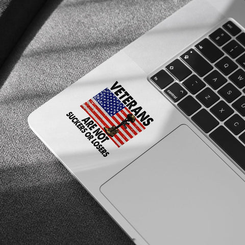 (3 Pcs) Veterans are Not Suckers Or Losers Sticker, Funny Political Sticker Adult Humor Anti Trump Bumper Stickers -Vinyl Stickers for Laptop Water Bottle Phone Car Window Helmet 3 Inches (V2)
