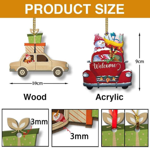 Riveprints Personalized Construction Worker Christmas Ornament, Personalized Ornament Excavator Christmas Tree Ornament, Contractor Tools Rope Trucks Traffic Zone Ornaments for Christmas Tree (ON204)