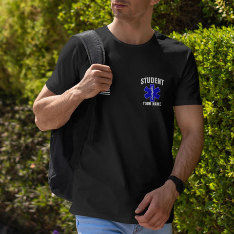 Customized EMS EMT Student Paramedic T Shirt Custom Dept Tshirt Gifts Medical Emergency Room Christmas Shirts Apparel