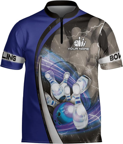 Homedesign Personalized Bowling Jersey Gift 3D Custom Bowling Shirts for Team Name Bowl Bowler Shirt Unisex Cool Men Women