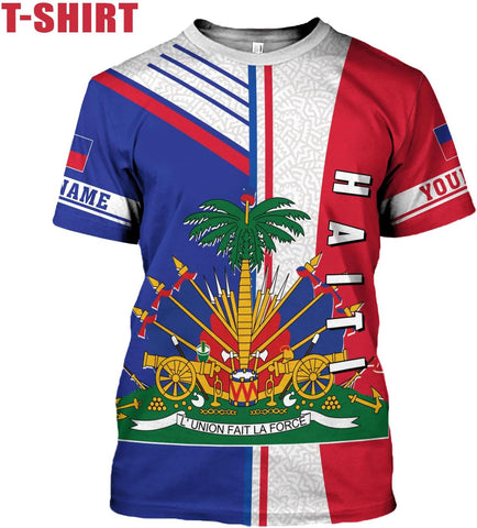 Ligthuy Personalized Haiti Shirt 3D, Haitians Flag Pride Shirt, Haiti Shirts for Men & Women, Haitian Pride Tshirt S-5XL