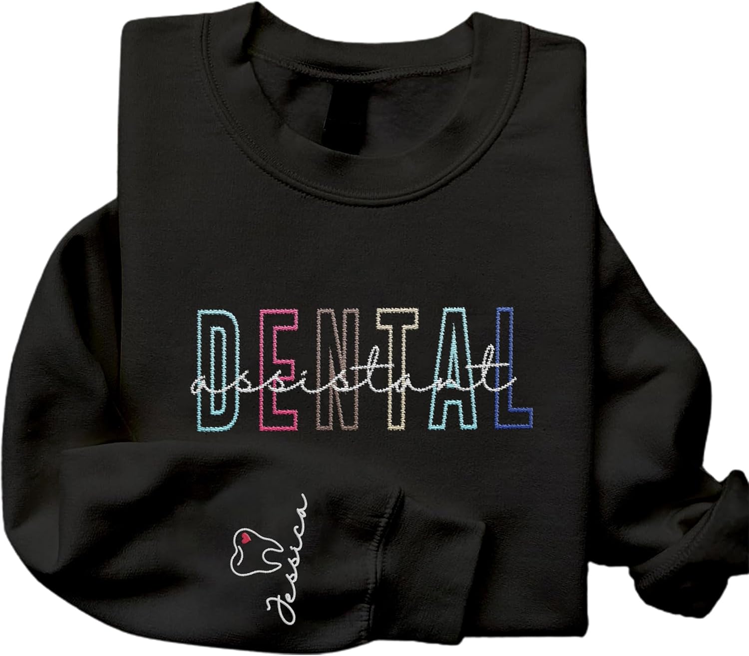 Leeprints Personalized Embroidered Sweater, Dental Assistant & Hygienist Gift, Nurse Hoodie