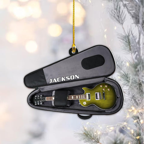 Artparel Personalized Guitar Ornament, Gifts for Guitar Lovers, Guitarist Music Lovers, Guitar Gifts for Guitar Players Lovers, Guitar Musical Instrument Christmas Ornament 2023 (Guitar 7)