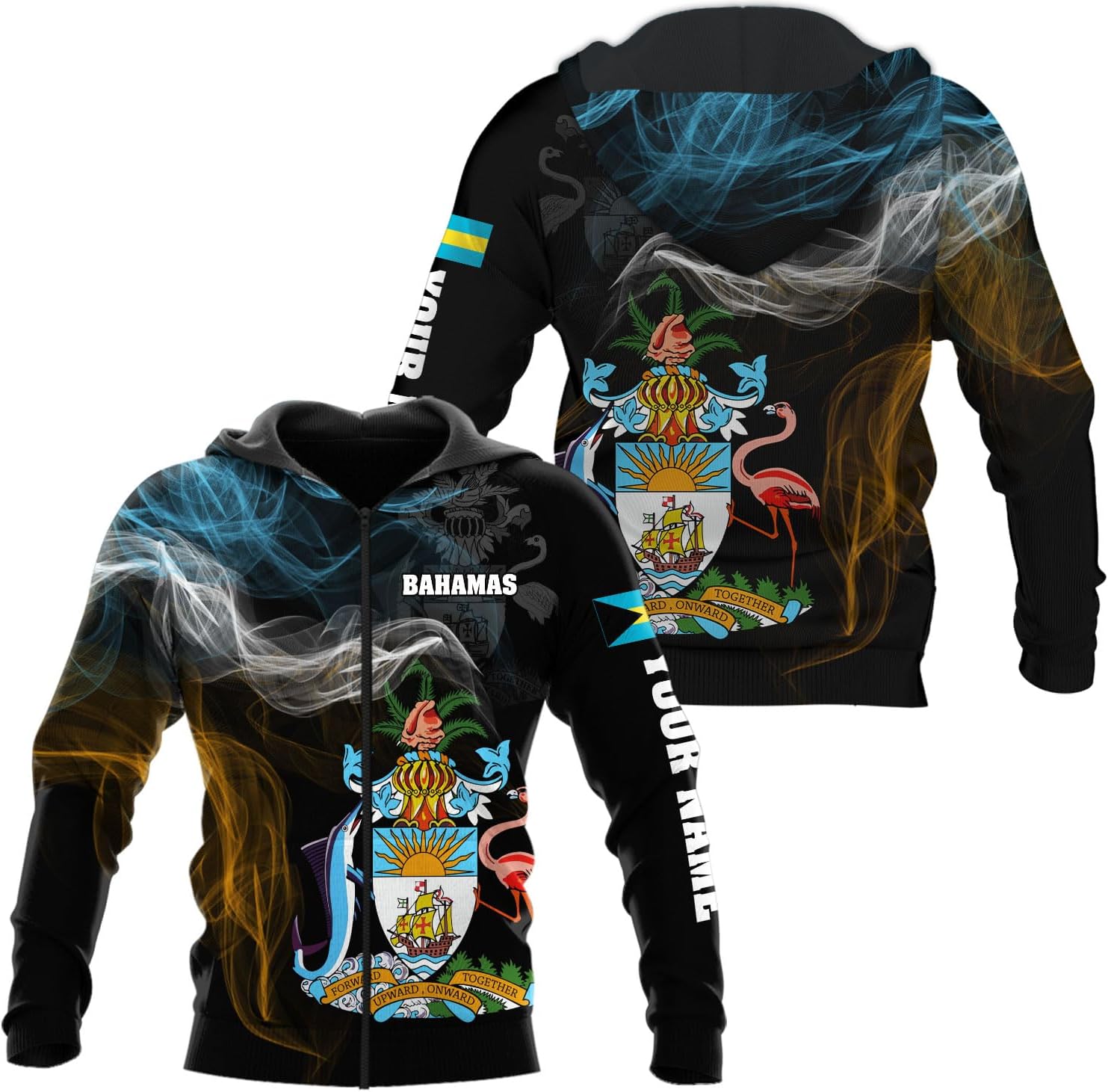 Personalized Bahamas Shirt 3D Custom Bahamas Flag Shirt for Men and Women Bahamas Pride Shirt