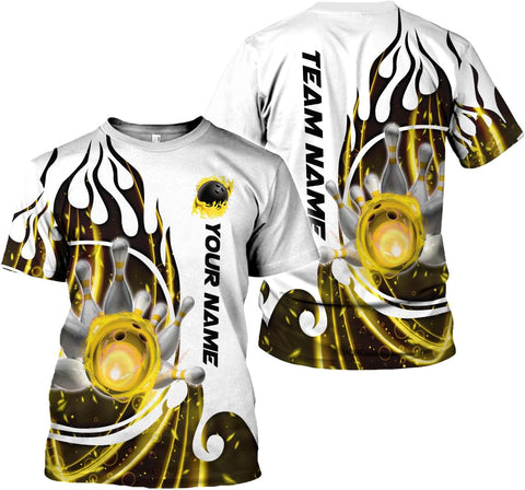 Mostprints Personalized Name Bowling Shirts for Men and Women 3D, Bowling Shirts for Team Bowling, Bowling Shirts Gift
