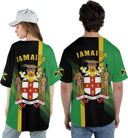 Leprints Personalized Jamaica Baseball Jersey Shirt, Custom Team Name Jamaican Baseball Jersey for Men, Women