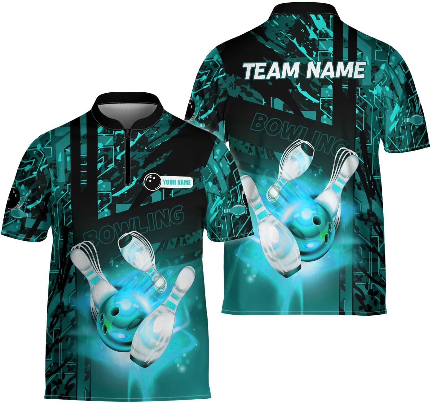 Ligthuy Personalized Bowling Jersey 3D, Bowling Shirts for Team, Bowling Shirt Unisex for Men Women, Bowling Shirts for Men