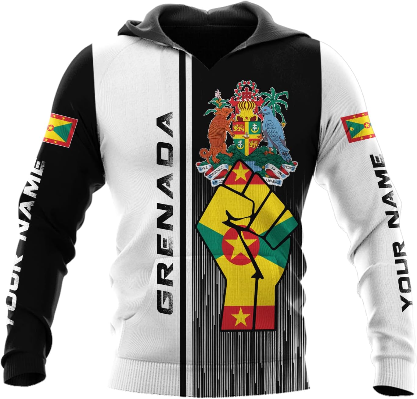 Podagree Personalized Grenada T-Shirt 3D, Proud Grenadan Tshirt, Grenada Flag Grenadian Pride Grenadian Heritage Shirt