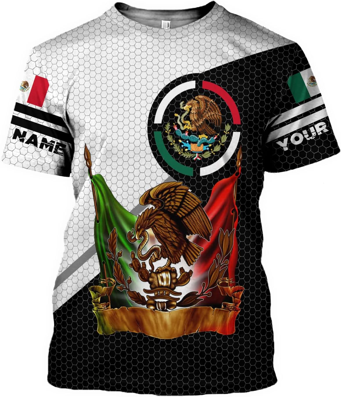 Personalized Name Mexican Shirts for Men, Customized Mexico Shirts for Men, Mexico Shirts for Women Mexico Shirt Eagle Flag