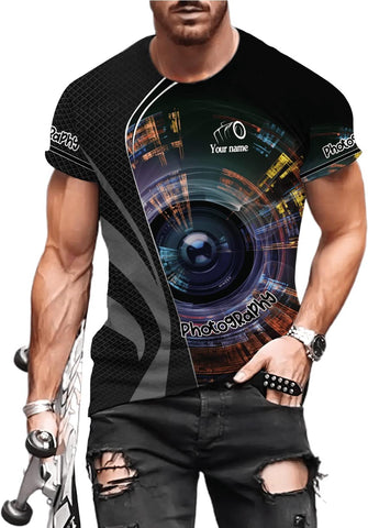 HomeDesign Personalized Photography Shirt Photographer Shirts Photographic Camera Tshirt Men & Women Photographer Gifts