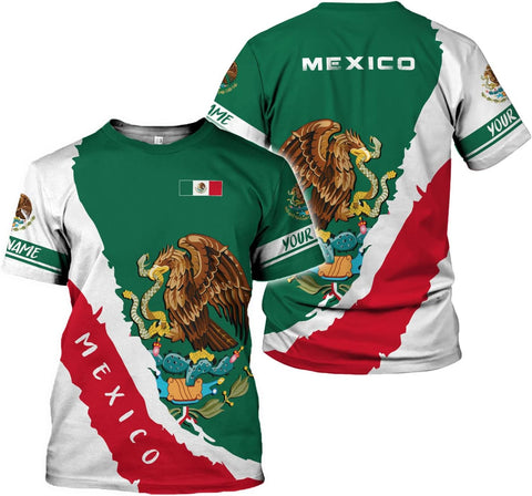 Mostefy Personalized Name Mexican Shirts for Men 3D, Customized Mexico Shirts for Men, Mexico Shirts for Women Mexico Shirt