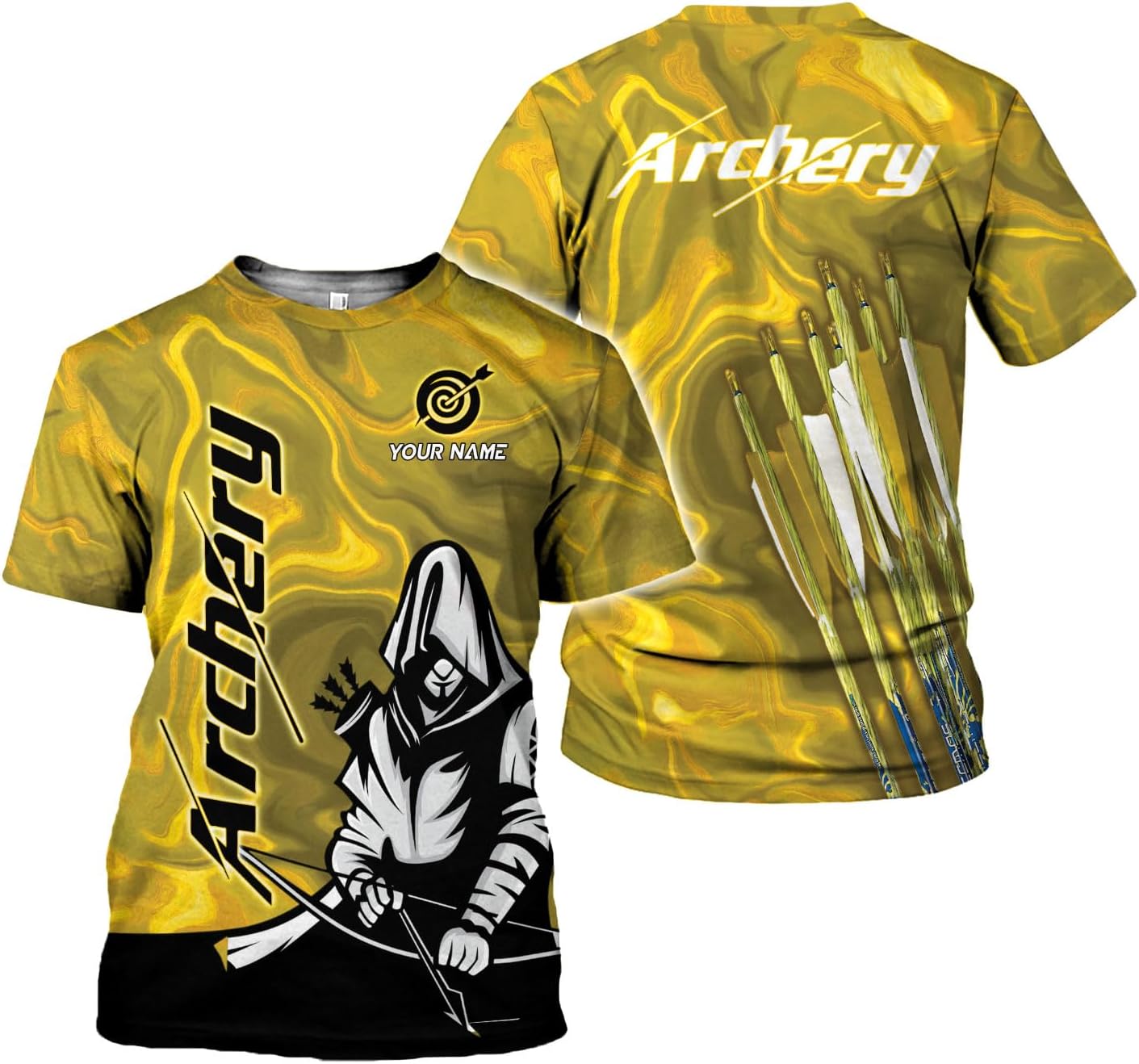 Artparel Personalized Archery Shirt 3D Archery Target Bow Archery Shirts for Men Women Archer Archery Lovers T-Shirt S-5XL