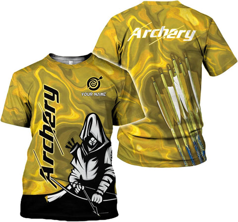Artparel Personalized Archery Shirt 3D Archery Target Bow Archery Shirts for Men Women Archer Archery Lovers T-Shirt S-5XL