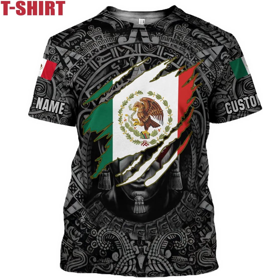 Personalized Name Mexican Hoodie 3D, Customized Mexican Hoodies for Men, Unisex Mexico Hoodie 3D, Mexico Hoodies for Men, Mexico Flag Gift for Women, T Shirt, Zip Up Hoodie, Sweatshirt HD01