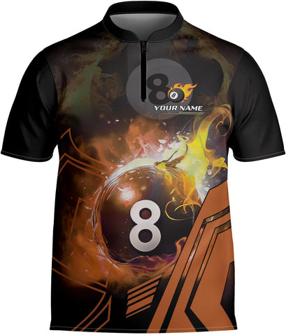 Artparel Personalized Billiard Jersey 3D Billiard Shirts for Men Billiard Bowling Jersey Billiards 9 Ball Pool Shirts for Men