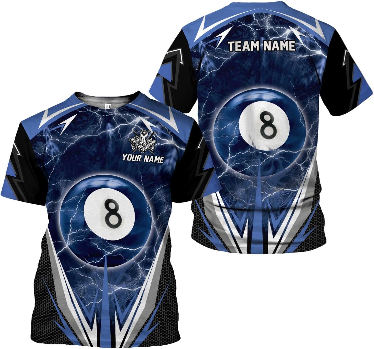 Pretyprints Personalized 3D Billiard Shirt Custom Name Men Women Team Apparel Pool 8 Ball Flag Tshirt Billiards Shirts Gift