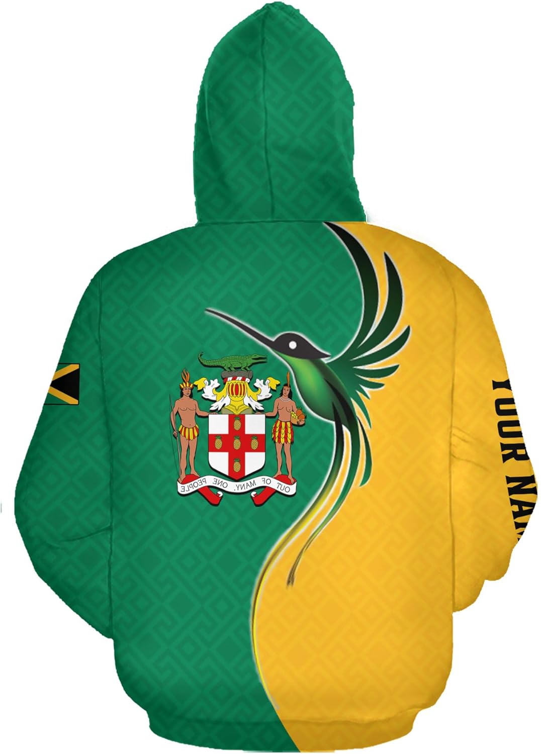 Leprints Personalized Jamaica Hoodie Camisa Jamaica Hoodies Jamaica Sweaters Shirts Men & Women Jamaican Pride Shirt Gifts