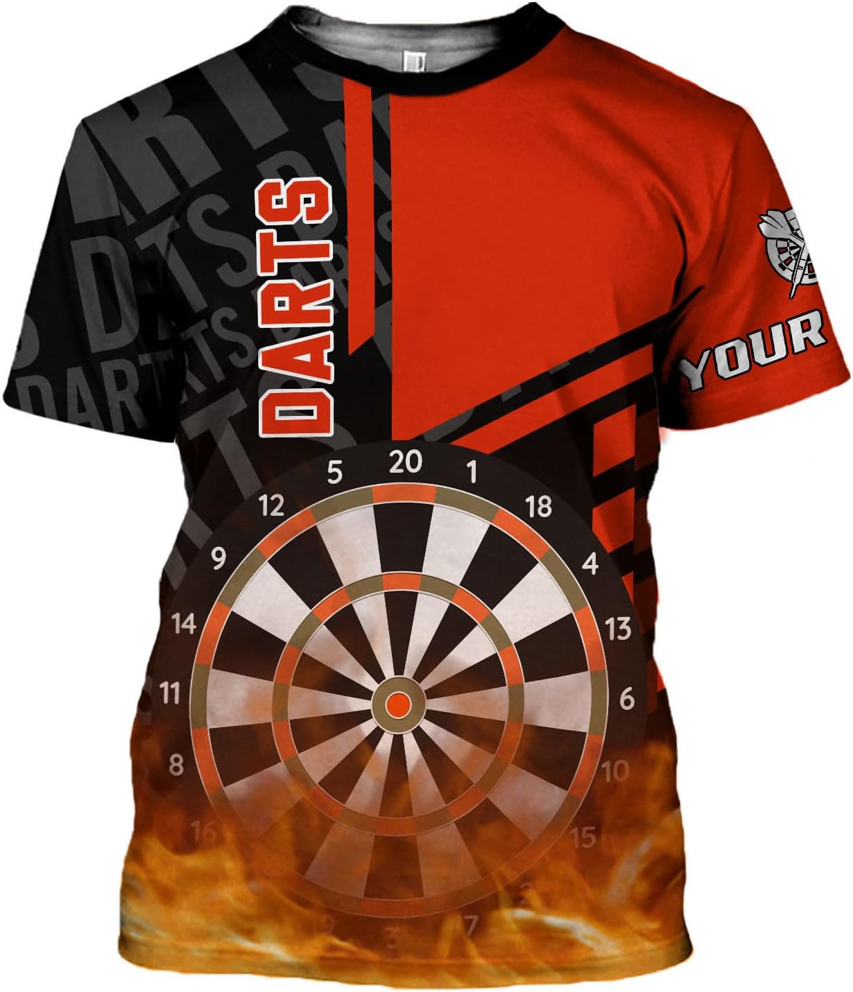 HomeDesign Personalized Dart Shirts, Darts Shirts for Men, Dart Jerseys for Teams, Dartboard Players Shirt Darts Board Gift