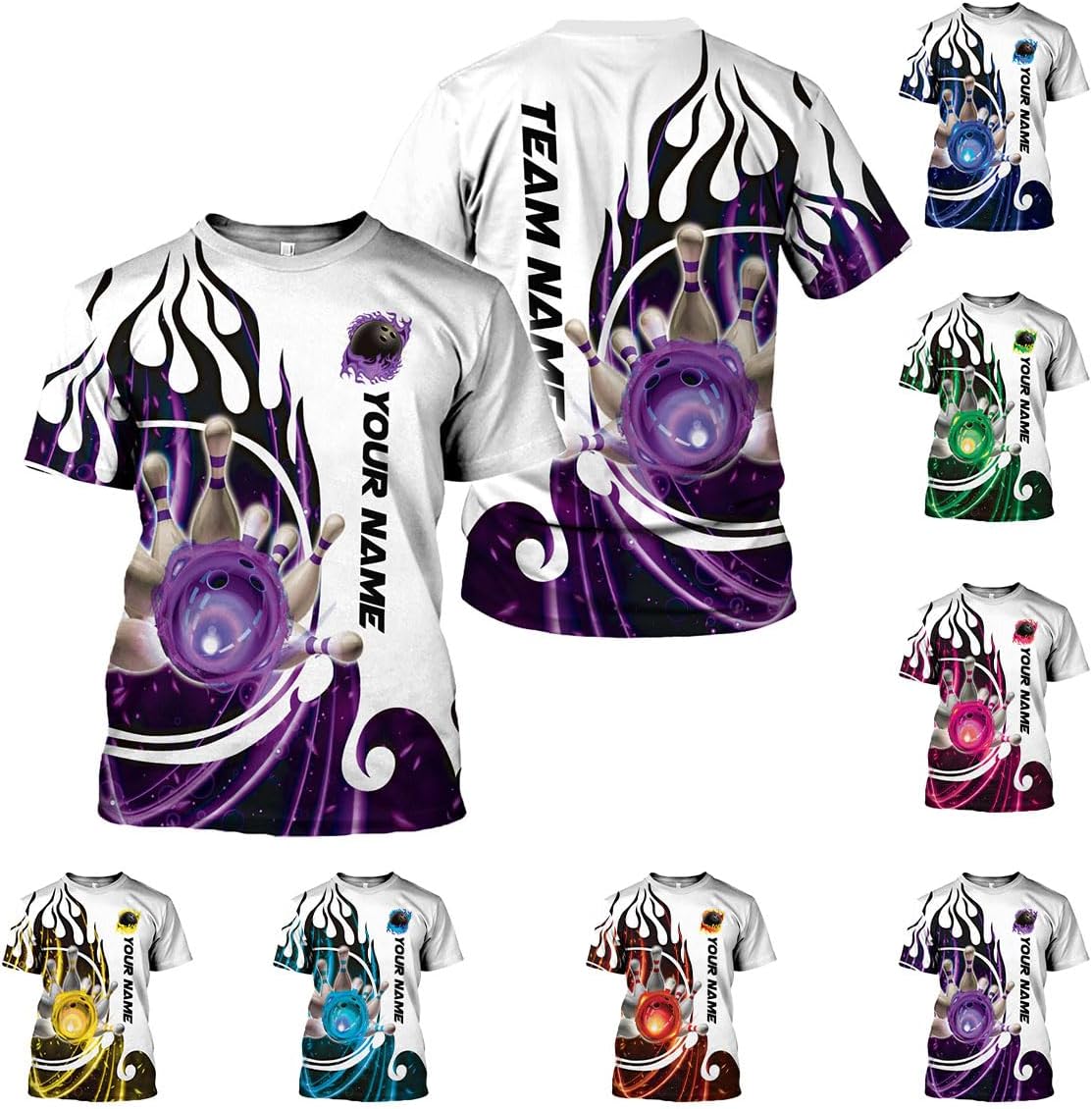 Rivelus Custom 3D Bowling Shirts Personalized for Men and Women - Unique Team Shirt & Gifts for Bowling Lovers