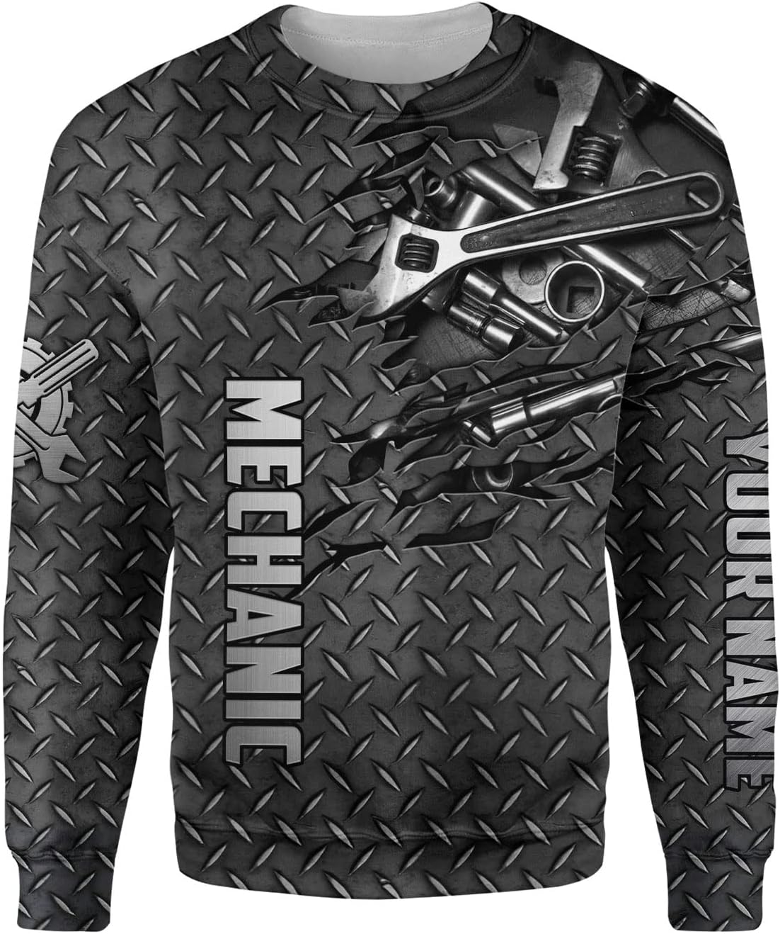 Mostefy Personalized Name Mechanic Shirt 3D, Custom Name Mechanic Shirts, Tool Box Mechanic for Men and Women Full Size S-5XL TS08