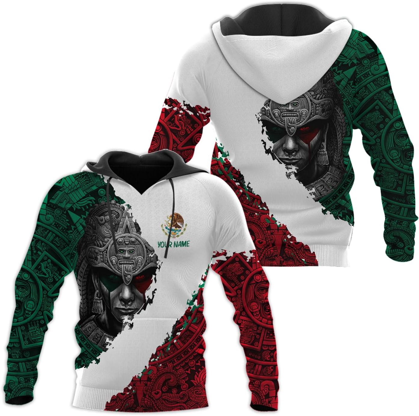 RoyalBro Personalized Mexico Shirts, Camisas De Mexico, Mexico Shirts for Men, Mexican Flag Jersey Shirt Mexico 3D Shirt