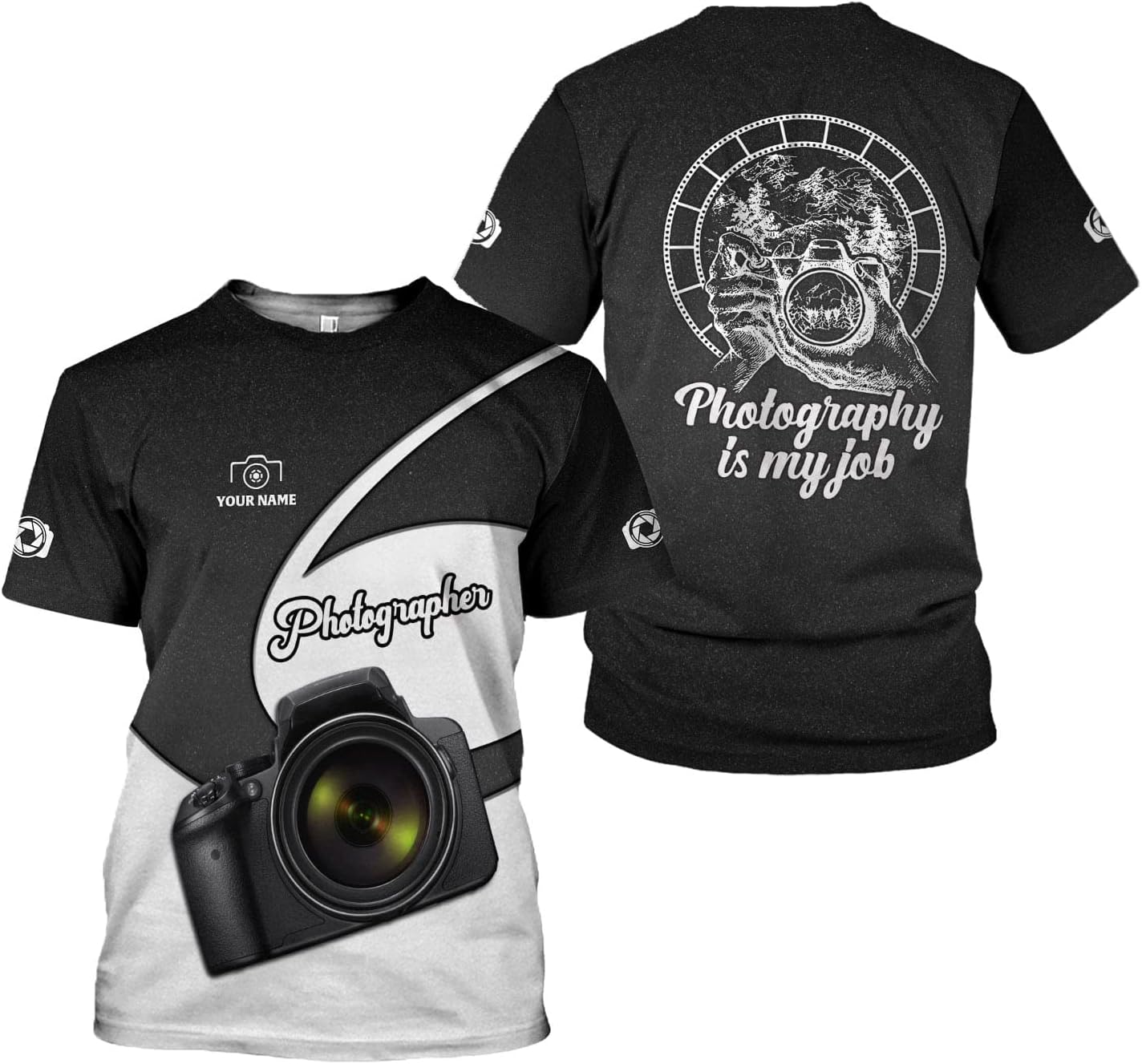 HomeDesign Personalized Photography Shirt Photographer Shirts Photographic Camera Tshirt Men & Women Photographer Gifts