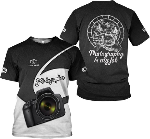 HomeDesign Personalized Photography Shirt Photographer Shirts Photographic Camera Tshirt Men & Women Photographer Gifts
