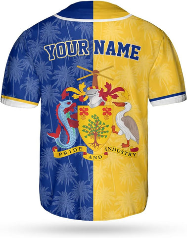 Podagree Personalized Barbados Baseball Jersey Shirt, Bajan Flag Jersey, Barbados Jersey for Men and Women Jersey Bajan