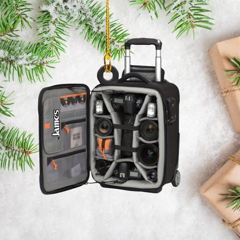 Artparel Personalized Camera Ornament, Camera Lover, Photographer Fan Ornament, Photo Lover Ornament Camera Ornament Gift for Camera Men Photographer Photography Ornament Christmas Tree (Camera 1)