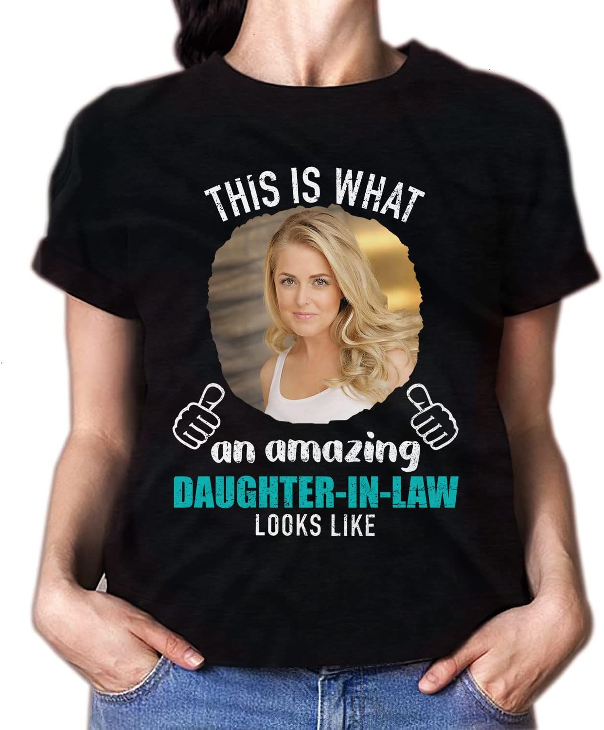 HomeDesign Personalized My Daughter in Law is My Favorite Child Shirt, Daughter in Law Tshirt Favorite Child is My Daughter