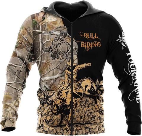 Rivelus Personalized Name Bull Riding Shirt 3D, Rodeo Shirts Bull Biding Shirts for Men and Women, Bull Rider Shirt Gift