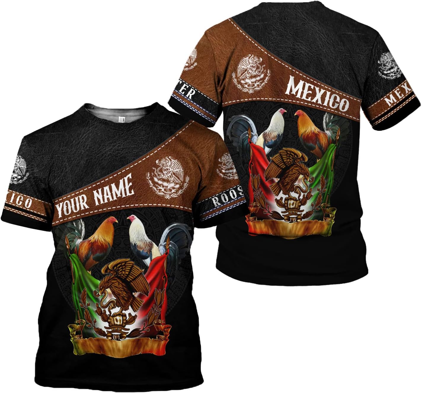 Personalized Name Mexican Shirts for Men, Customized Rooster Mexico Shirts for Men, Mexico Shirts for women, Mexico Shirt Eagle Flag Mexican Eagle Unisex Shirt, Mexico Soccer shirt men TS60