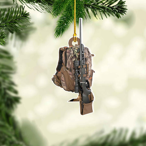 mostprints Personalized Hunting Ornament, Hunter Vest Ornament, Hunting Christmas Ornament, Hunter Christmas Ornament Hanging Tree Decor, Christmas Hunting Gifts (Hunting 9)