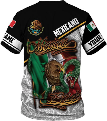 Personalized Name Eagle Mexico Mexican US Flag Sudadera De Mexico Hombre Unisex Hoodie, T Shirt, Zip Up Hoodie, Sweatshirt for Men Women HD952