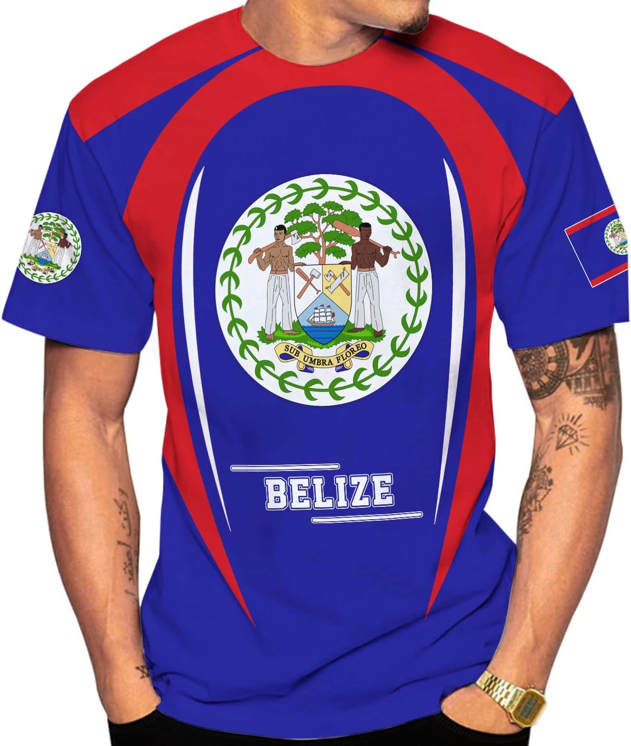 Personalized Belize Shirt for Men and Women, Coat of Arms of Belize Flag Flag Shirt, Belizean Country Flag Gift