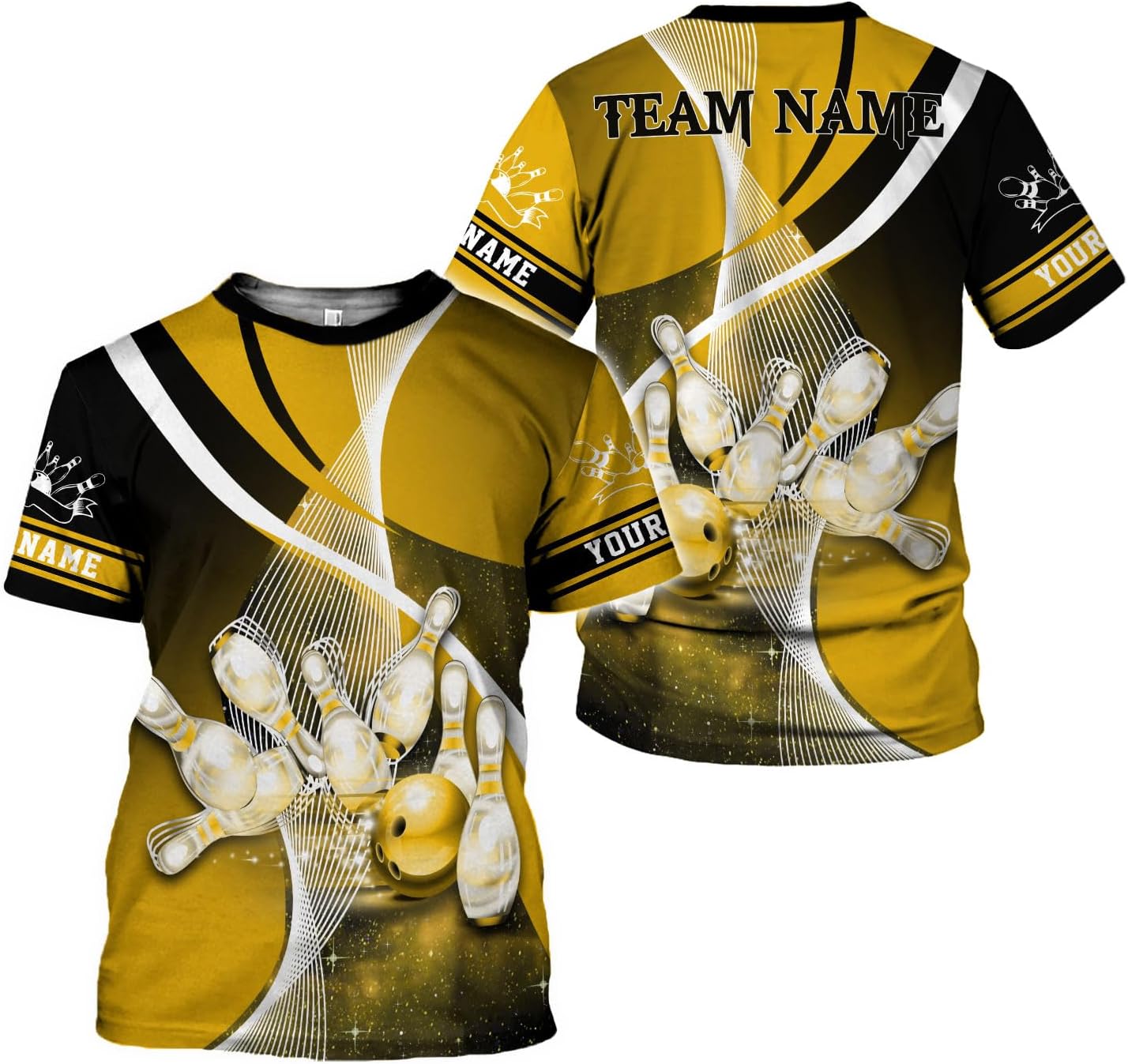 Rivelus Personalized Name Bowling Shirts for Men and Women 3D, Bowling Shirts for Team Bowling, Bowling Shirts Gift