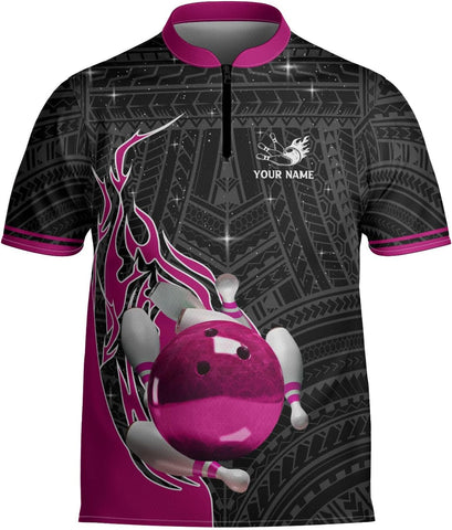 Pretyprints Personalized Name Bowling Baseball Jersey, Bowling Shirts for Men, Bowling Jerseys for Team, Bowling Shirts