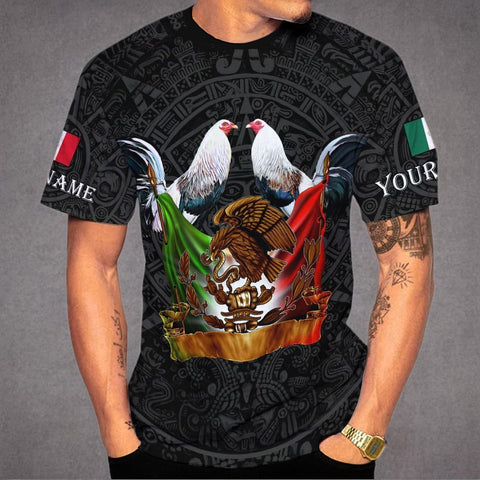 AOVL Personalized Rooster shirts 3D Rooster Mexican Shirts for Men Rooster Mexico Shirt Rooster Shirt for Men Women S-5XL