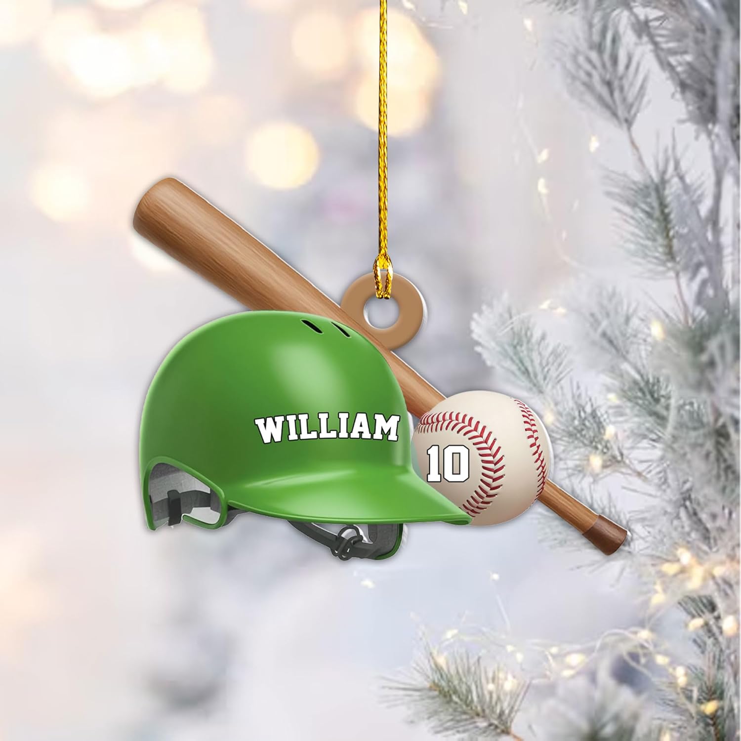 Podagree Baseball Gloves Ornaments, Personalized Baseball Christmas 2023 Ornament, Baseball Xmas Gift, Baseball Team Hanging Ornament, Baseball Lovers Gift, Gift for Him (BSB2)