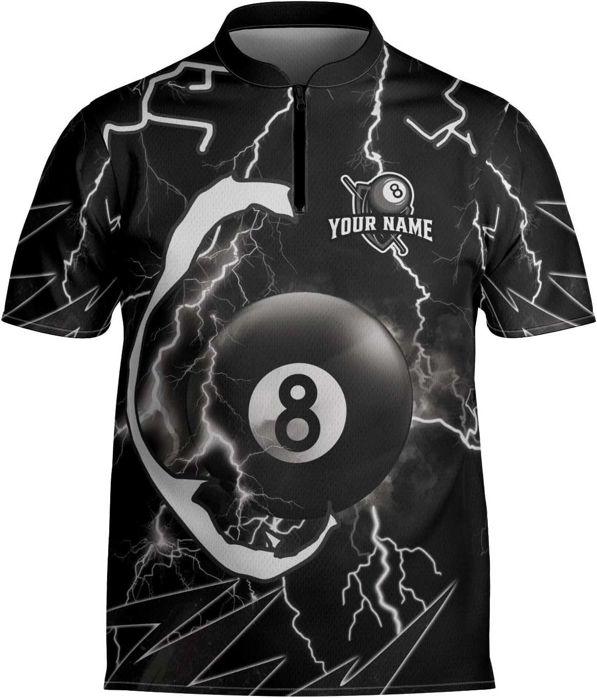 Artparel Personalized Billiard Jersey 3D Billiard Shirts for Men Billiard Bowling Jersey Billiards 9 Ball Pool Shirts for Men