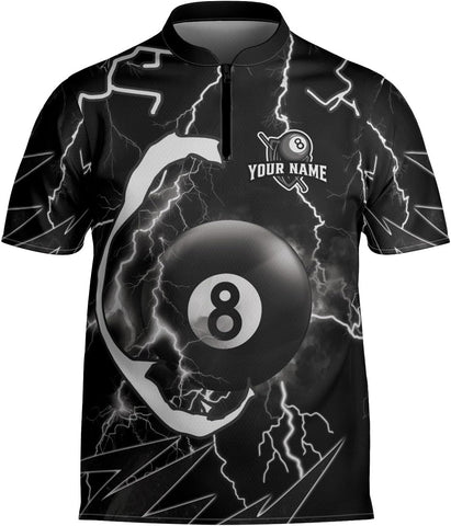 Artparel Personalized Billiard Jersey 3D Billiard Shirts for Men Billiard Bowling Jersey Billiards 9 Ball Pool Shirts for Men