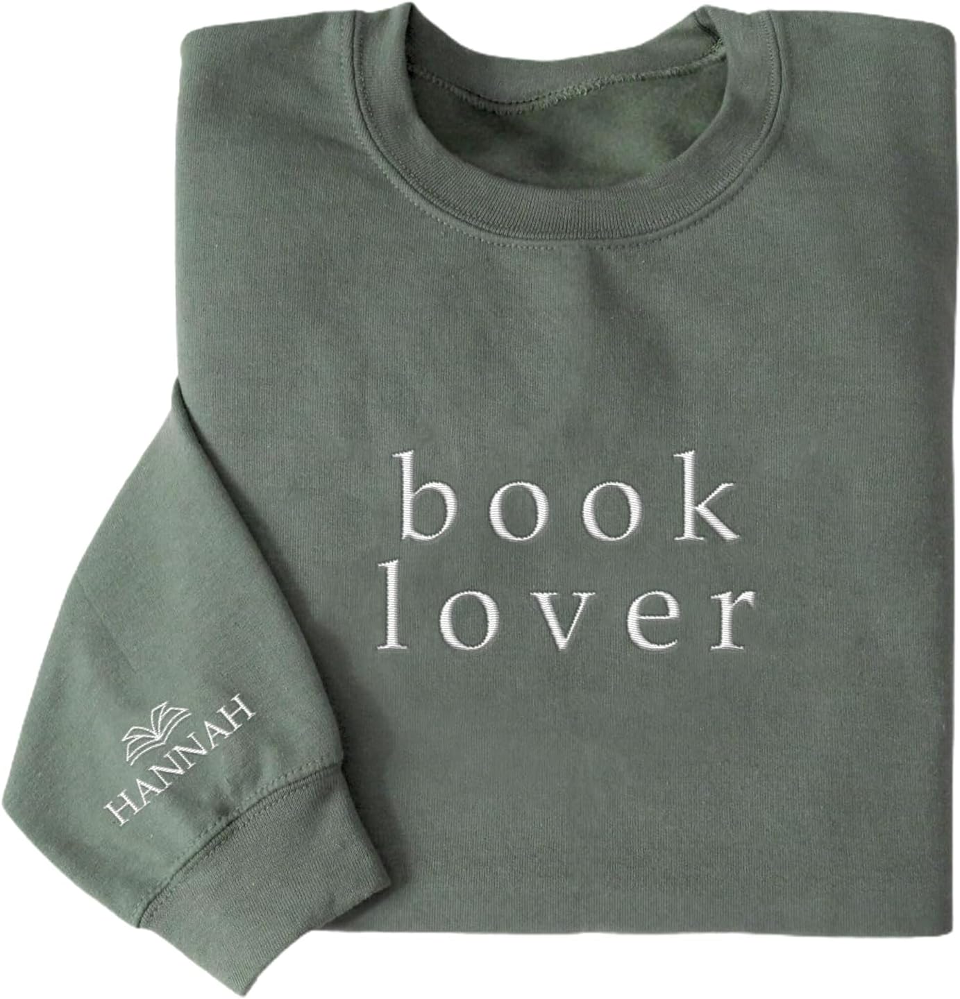 Women's Cotton Crew Neck Sweatshirt, Book 6, Personalized Embroidered