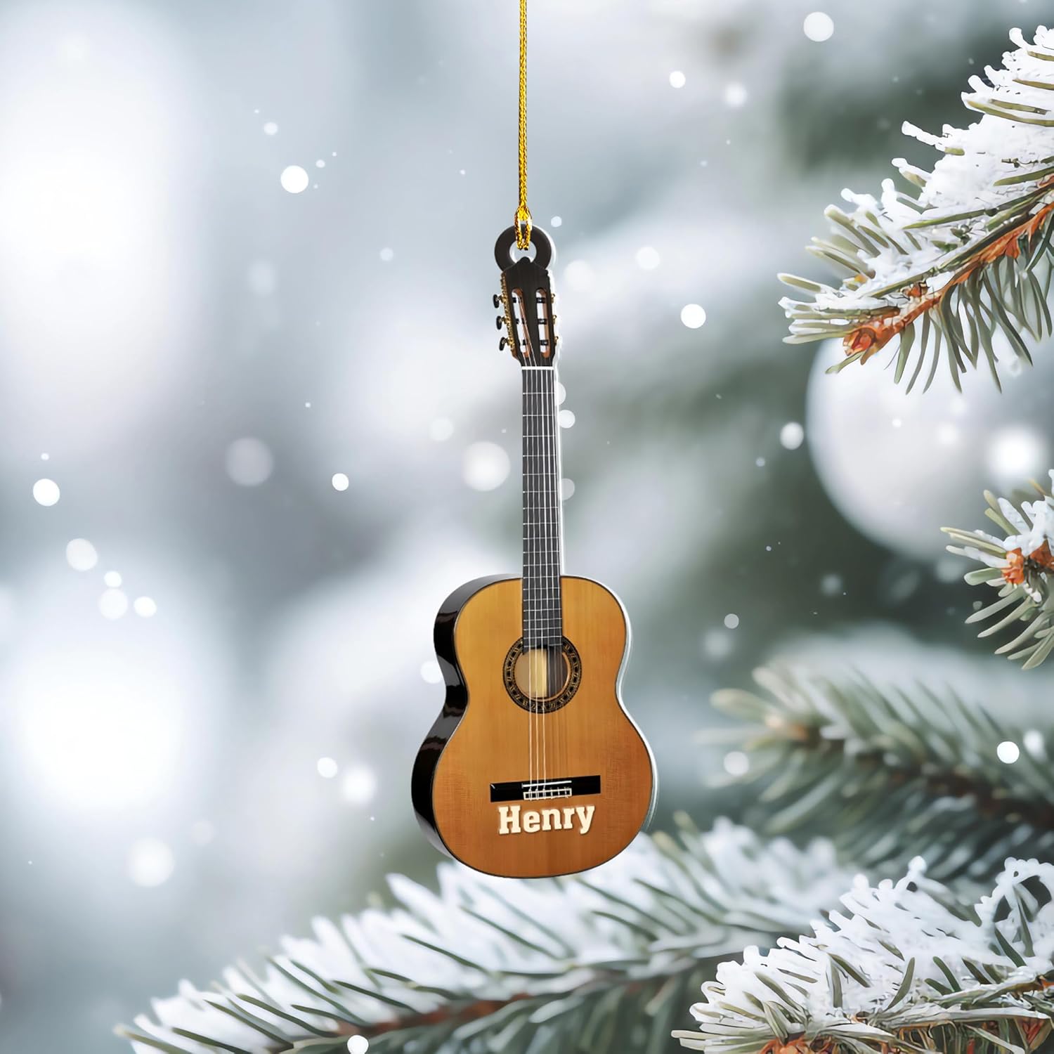 Personalized Guitar Ornament, Electric Guitar Ornament, Guitar Christmas Ornaments 2024, Acoustic Guitar Christmas Ornament, Guitar Christmas Ornaments Guitarist Gift Musical Instruments Xmas (G12)