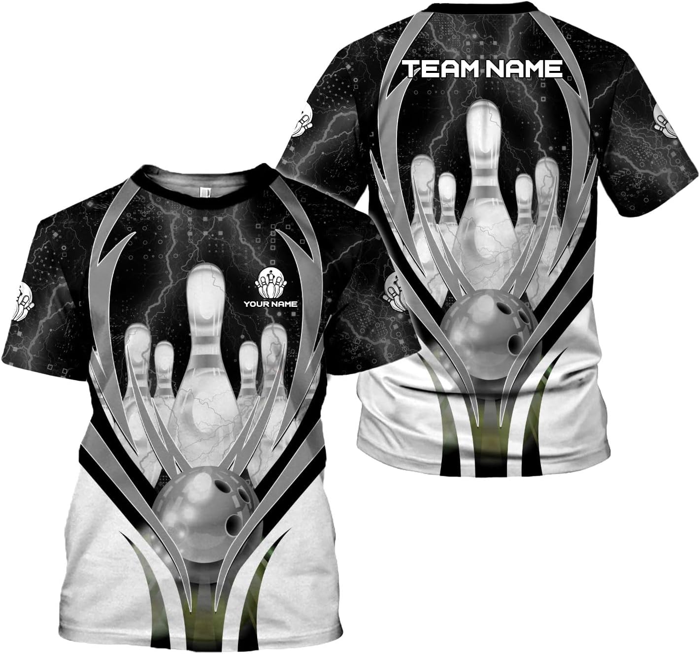 HomeDesign Personalized Name Bowling Shirts for Men & Women, Bowling Shirts for Team Bowling, Bowling Shirts Gift Unisex