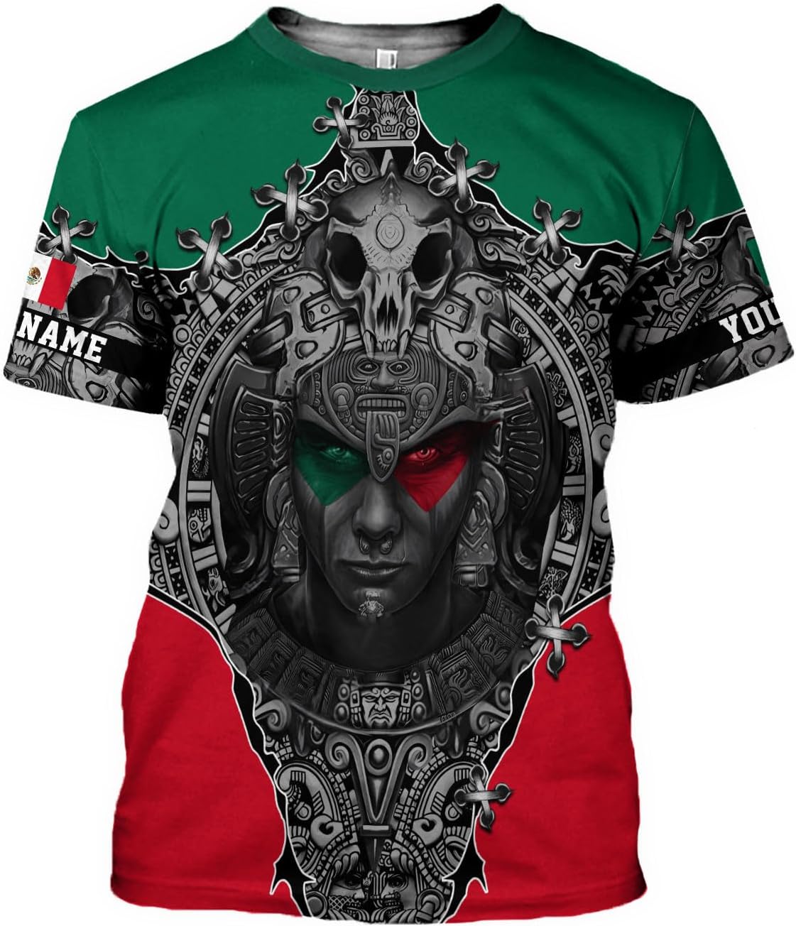 Mostprints Personalized Name Mexican Shirts for Men 3D, Customized Mexico Shirts for Men, Mexico Shirts for Women Mexico Shirt