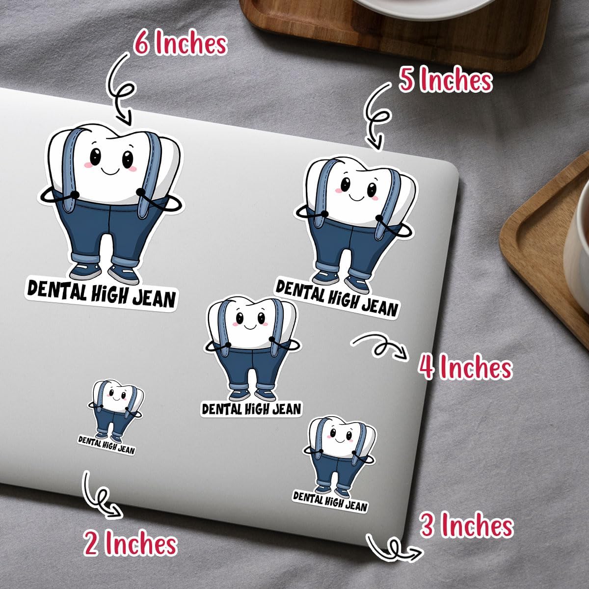 (3pcs) Dental High Jeans Sticker, Dental Hygiene Sticker, Teeth Sticker Gift for Dentist Sticker Die-Cut Waterproof Vinyl Sticker Laptop Water Bottle Window Phone Helmet