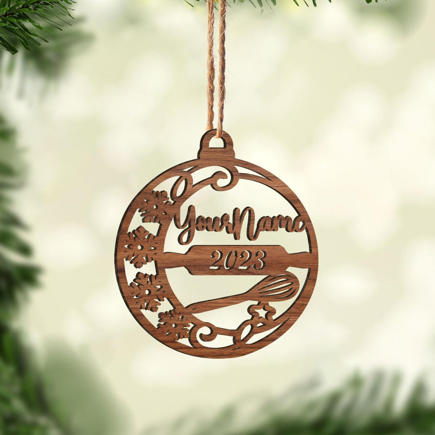 Personalized Baking Mixer Ornament, Baker Ornament for Christmas 2023, Baking Ornaments for Christmas Tree, Chef Christmas Ornament Tree Hanging Ornament Pine Decorations (Baker 16)