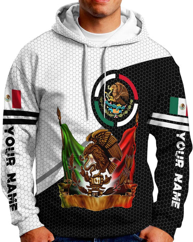 Personalized Name Mexican Hoodie 3D, Customized Mexican Hoodies for Men, Unisex Mexico Hoodie,Mexico Hoodies for Men1 (Multi 7)